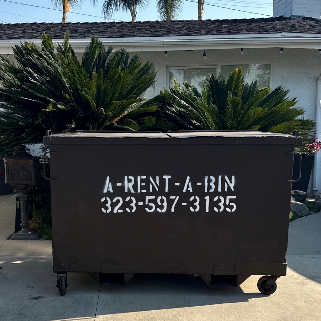 Dumpster rental, trash bin rental, long beach dumpster, Wilmington trash, Los Angeles dumpster rental, Montebello trash bin rental, 3 yard bin, trash rental